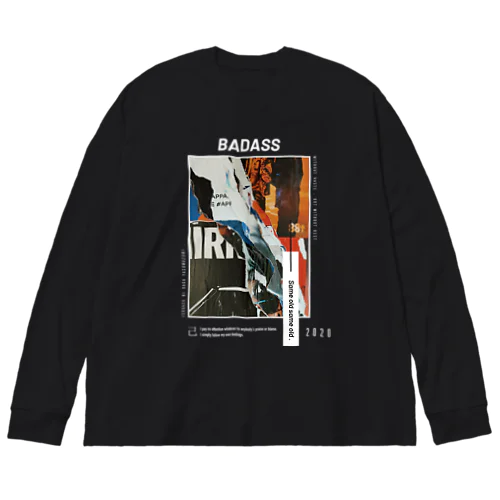 BADASS_wtxt ビッグシルエットロングスリーブTシャツ