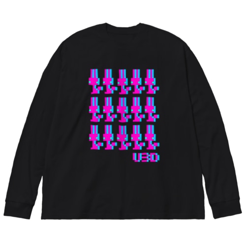 ウサギ3Ｄピンク Big Long Sleeve T-Shirt