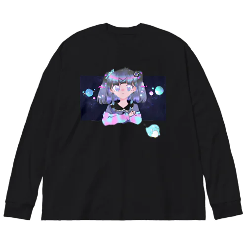 ゆめかわペンギン女子 Big Long Sleeve T-Shirt