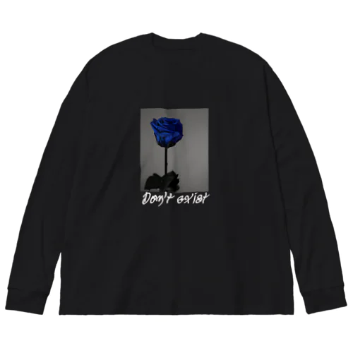 Blue Rose プリントT "存在しないもの" Big Long Sleeve T-Shirt