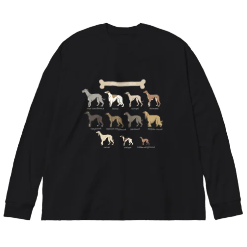 Sighthound Friends(濃色推奨) Big Long Sleeve T-Shirt