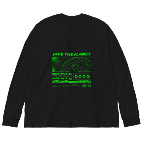 SAVE THE PLANET ビッグシルエットロングスリーブTシャツ