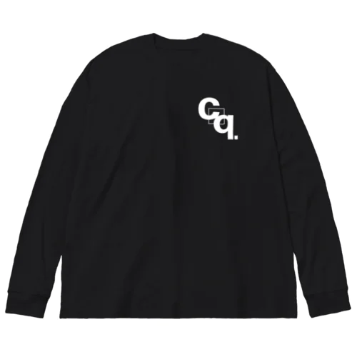 croquis./ｃｑ．ロゴ(白) ビッグシルエットロングスリーブTシャツ