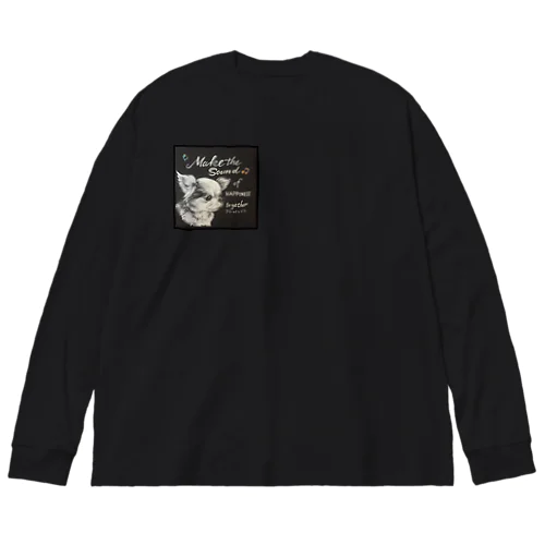 黒板わんにゃん　チワワ Big Long Sleeve T-Shirt