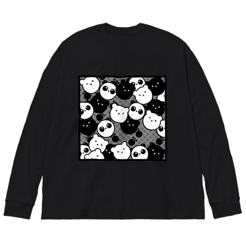 MONOCHROME BEARS Big Long Sleeve T-Shirt
