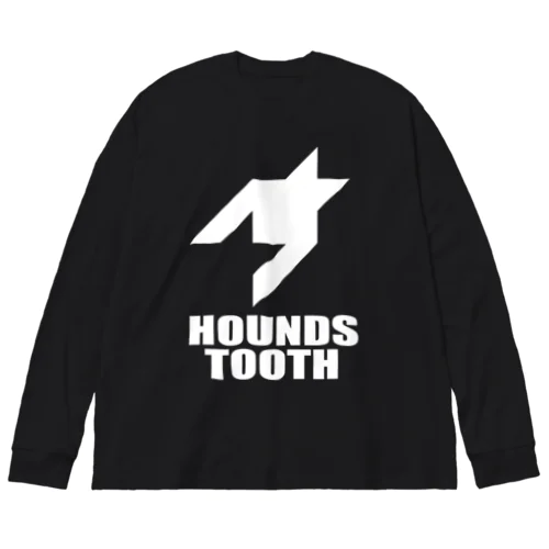 HOUNDSTOOTH 白ロゴ Big Long Sleeve T-Shirt