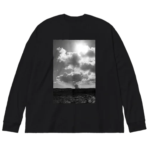 溶岩大地と雲 ビッグシルエットロングスリーブTシャツ