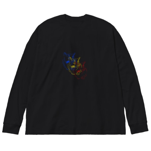 三色猫 Big Long Sleeve T-Shirt