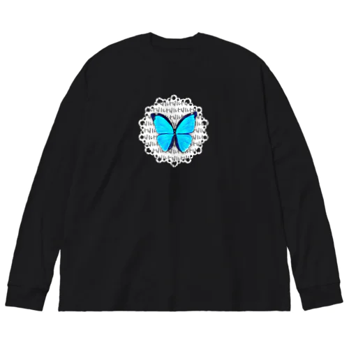 몰포나비 ~モルフォ蝶~　ハングルデザイン Big Long Sleeve T-Shirt