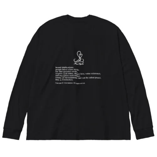 【FreeStylers】style BASIC ロゴ（Black Base） Big Long Sleeve T-Shirt