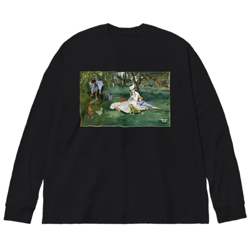 モネとグリーンイグアナ Big Long Sleeve T-Shirt