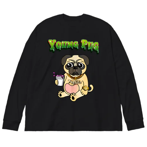 YOUNG PUG ビッグシルエットロングスリーブTシャツ