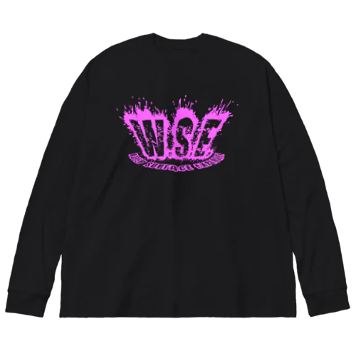 WSEオリジナルロゴ　ピンクプリント Big Long Sleeve T-Shirt