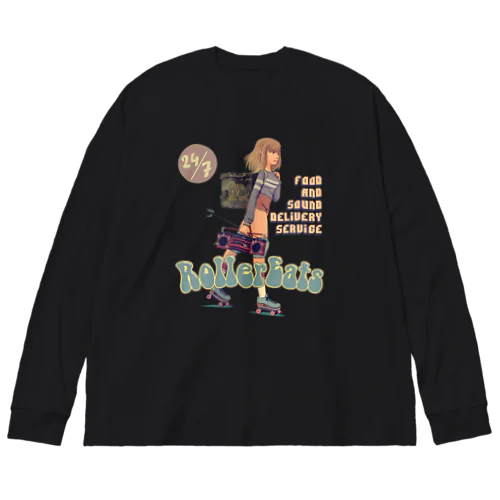 "ROLLER EATS" ビッグシルエットロングスリーブTシャツ