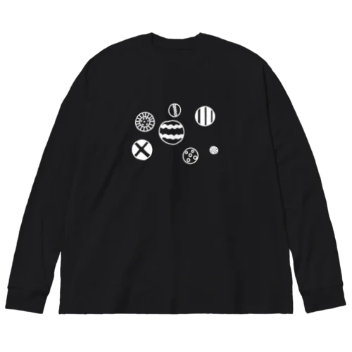 白　男女兼用シンプルでかわいいデザイン  Big Long Sleeve T-Shirt