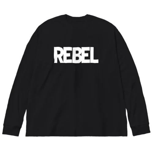 REBEL WHITE LOGO ビッグシルエットロングスリーブTシャツ