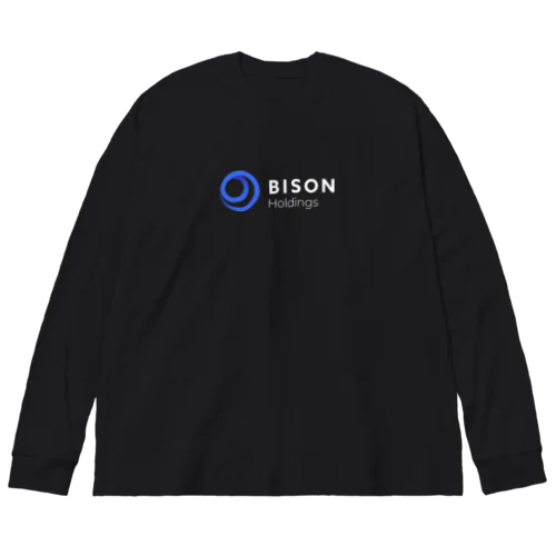 bison_logo_bluewhite ビッグシルエットロングスリーブTシャツ