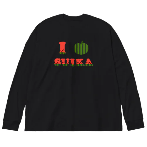 I♡SUIKA Big Long Sleeve T-Shirt