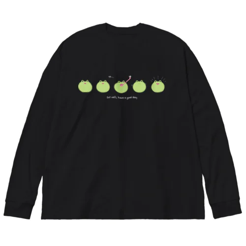 かえるの食事（色背景用） Big Long Sleeve T-Shirt