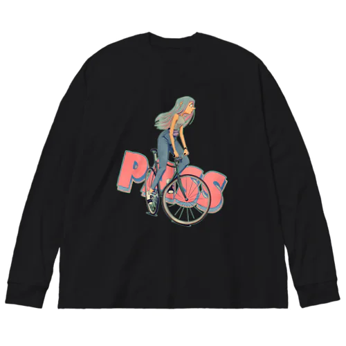 "PASS" ビッグシルエットロングスリーブTシャツ