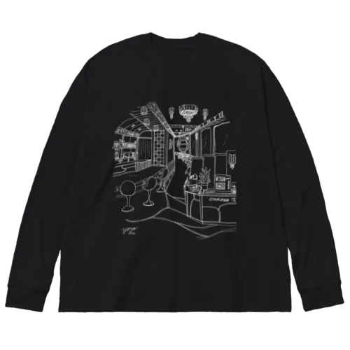 レトロ純喫茶　白 Big Long Sleeve T-Shirt