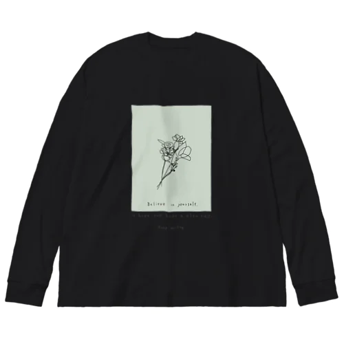 bouquet green ビッグシルエットロングスリーブTシャツ