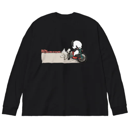 【パンダ】三輪車に乗るポンちゃん Big Long Sleeve T-Shirt