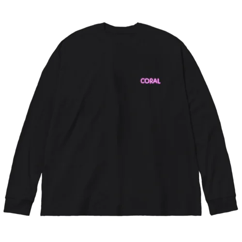 coral Big Long Sleeve T-Shirt