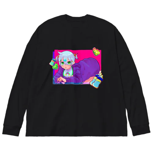 レインボーよだれかけちゃん Big Long Sleeve T-Shirt