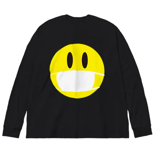 マスクをしたスマイリーフェイス Big Long Sleeve T-Shirt