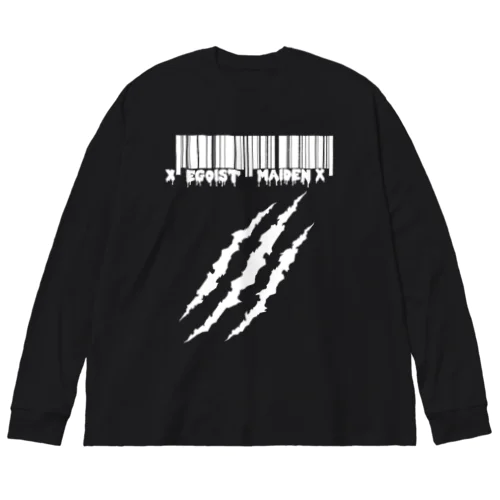 バックプリントあり　傷跡　白抜きver Big Long Sleeve T-Shirt