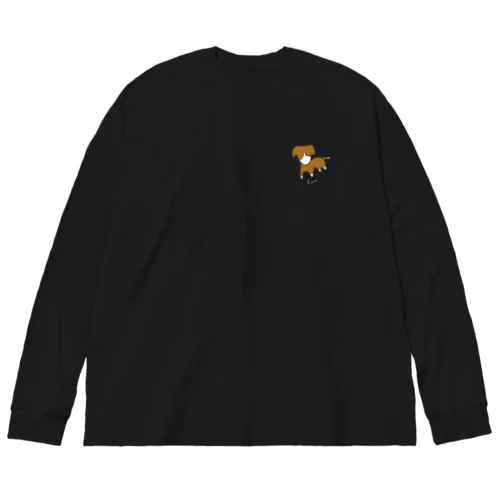 笑顔がデフォルトのInu-色濃小- Big Long Sleeve T-Shirt