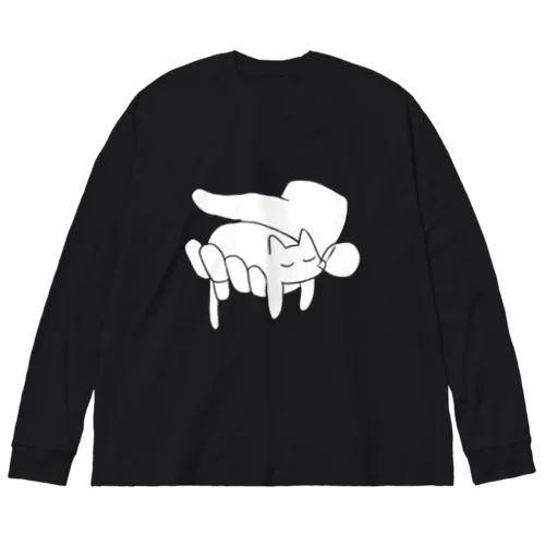 手の上に猫が乗っている Big Long Sleeve T-Shirt