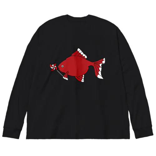 風車赤金魚 Big Long Sleeve T-Shirt