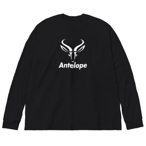 Antelope White ロゴ ビッグシルエットロングスリーブTシャツ