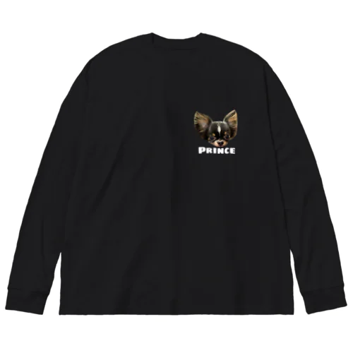 PRINCE  チワワ  ブラック Big Long Sleeve T-Shirt