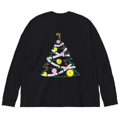 ハングルでクリスマスツリー Big Long Sleeve T-Shirt