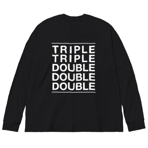 T2D3（白プリント）カットソー Big Long Sleeve T-Shirt