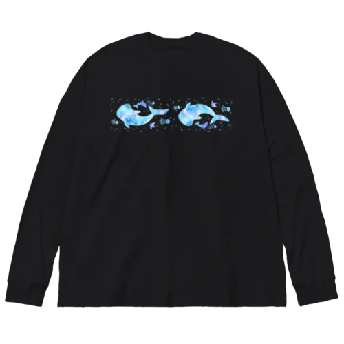 揺蕩うジンベエザメ・回遊 Big Long Sleeve T-Shirt