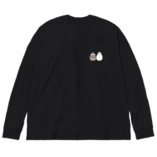 仲良し文鳥さんシリーズ Big Long Sleeve T-Shirt