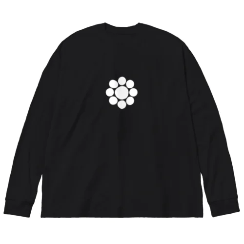 石田三成 九曜紋（白） Big Long Sleeve T-Shirt