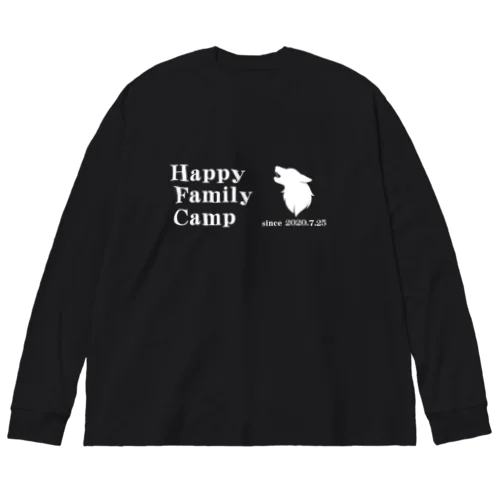 Happy Family Camp　ホワイトバージョン ビッグシルエットロングスリーブTシャツ
