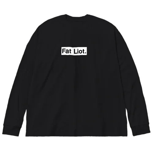 FatLiot白Boxロゴ Big Long Sleeve T-Shirt