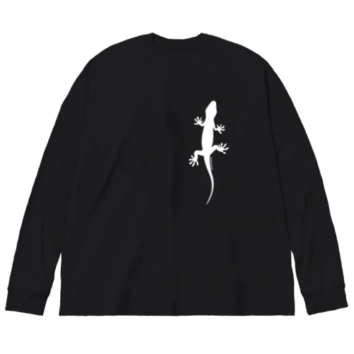 lizard（ヤモリ／ホワイト Big Long Sleeve T-Shirt