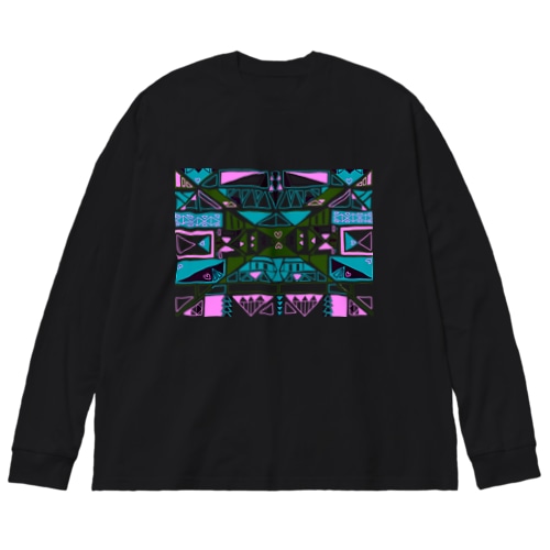 魚の柄 Big Long Sleeve T-Shirt