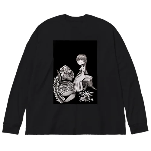 人魚とバラ ビッグシルエットロングスリーブTシャツ