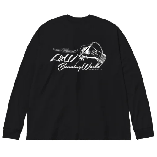 Hand silhouette logo ビッグシルエットロングスリーブTシャツ