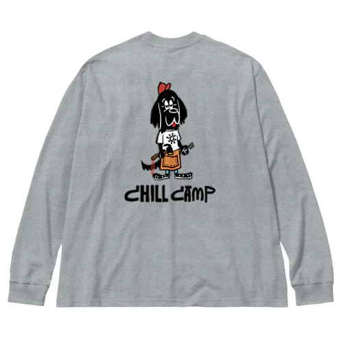 chill camp dog ビッグシルエットロングスリーブTシャツ