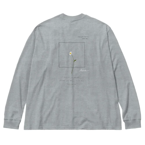 華奢な白いお花 Big Long Sleeve T-Shirt