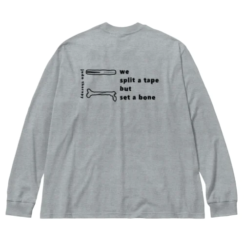 骨とテープ（黒文字） Big Long Sleeve T-Shirt